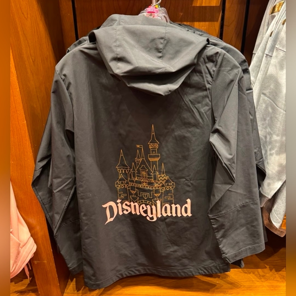 Disneyland Rose Gold Rain Windbreaker Hooded Zip Jacket Women’s Size 2XL NWT